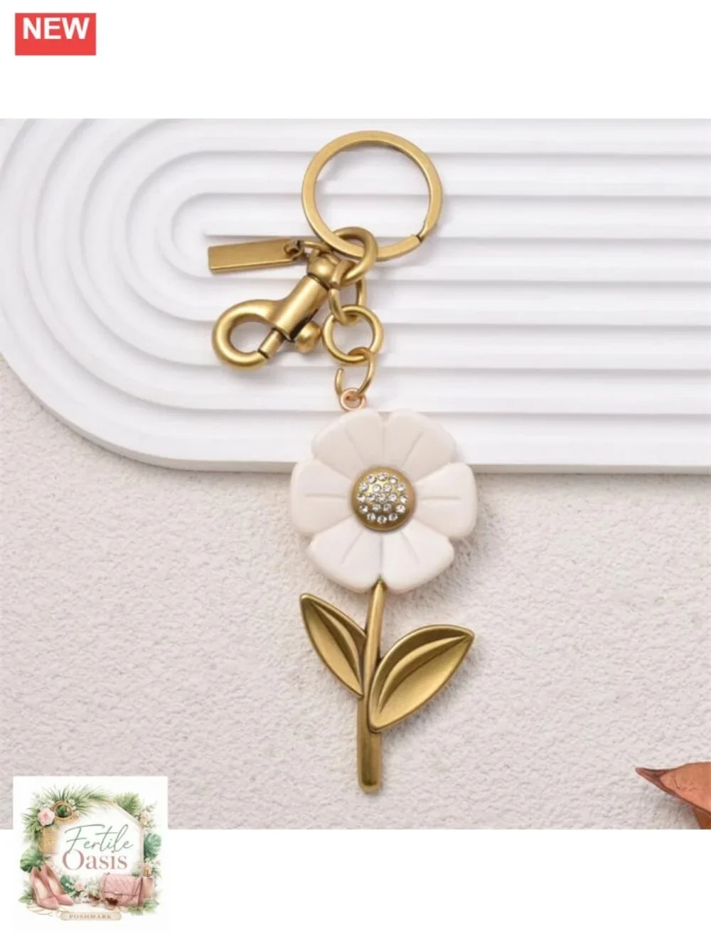 Metal Bag Charm Keychain Purse Charm for Handbag Vintage Geometric